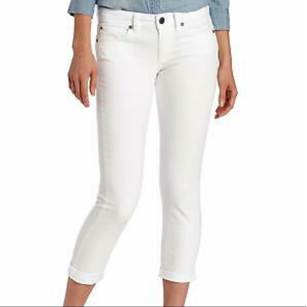 ⭐️Calvin Klein skinny cropped white denim
